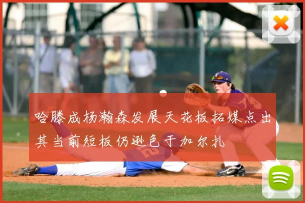 哈滕成杨瀚森发展天花板拓媒点出其当前短板仍逊色于加尔扎